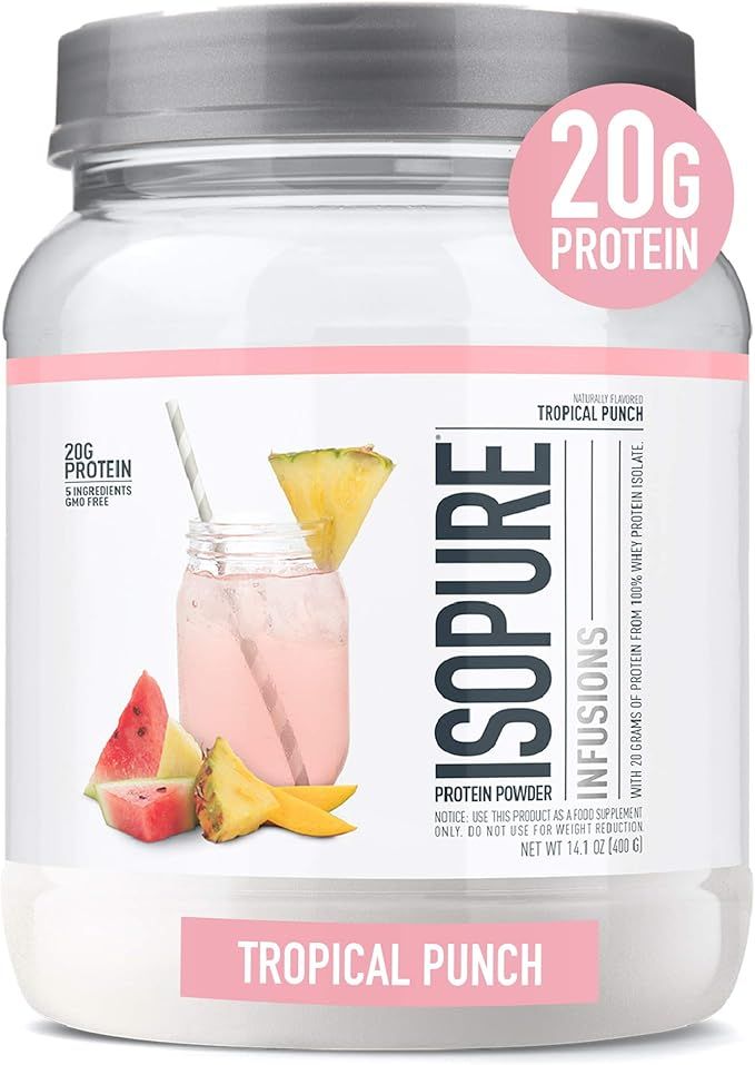 Isopure Protein Powder, Gluten Free, Whey Protein Isolate, Post Workout Recovery Drink Mix, Prime... | Amazon (US)