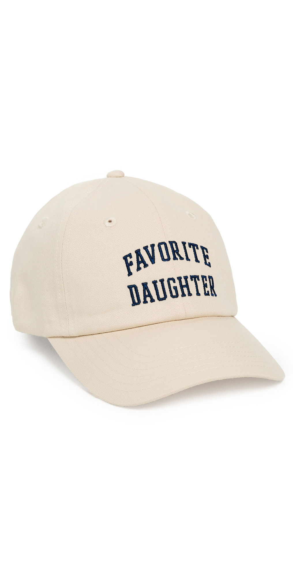 Favorite Daughter All Caps Logo Baseball Cap Khaki/Navy One Size | Shopbop