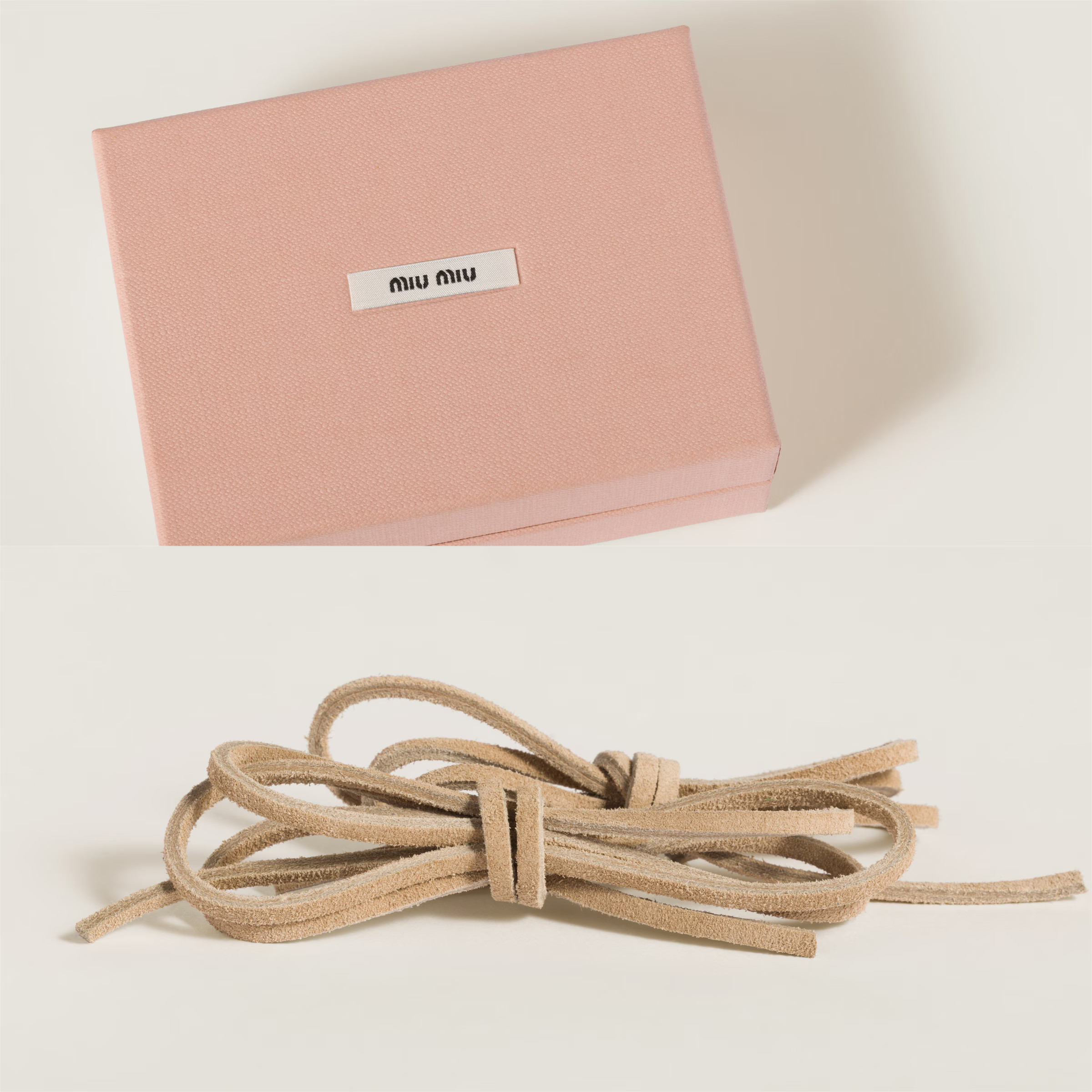 Ecru Colored Leather Laces | Miu Miu | Miu Miu UK