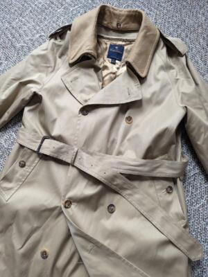 vintage BROOKS BROTHERS trench coat 44R double breasted BELTED raincoat L cotton  | eBay | eBay US