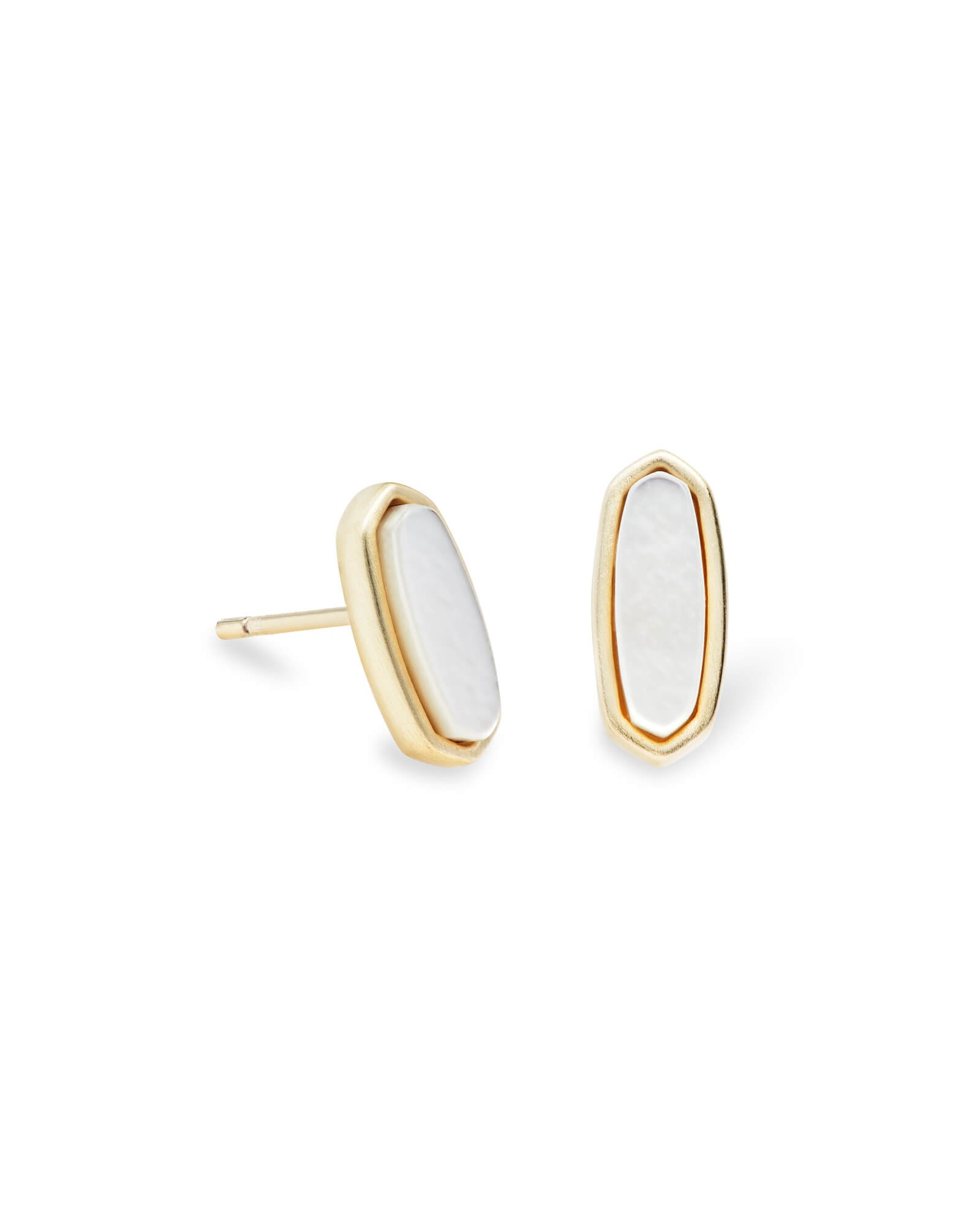 Mae Gold Stud Earrings in Ivory Pearl | Kendra Scott