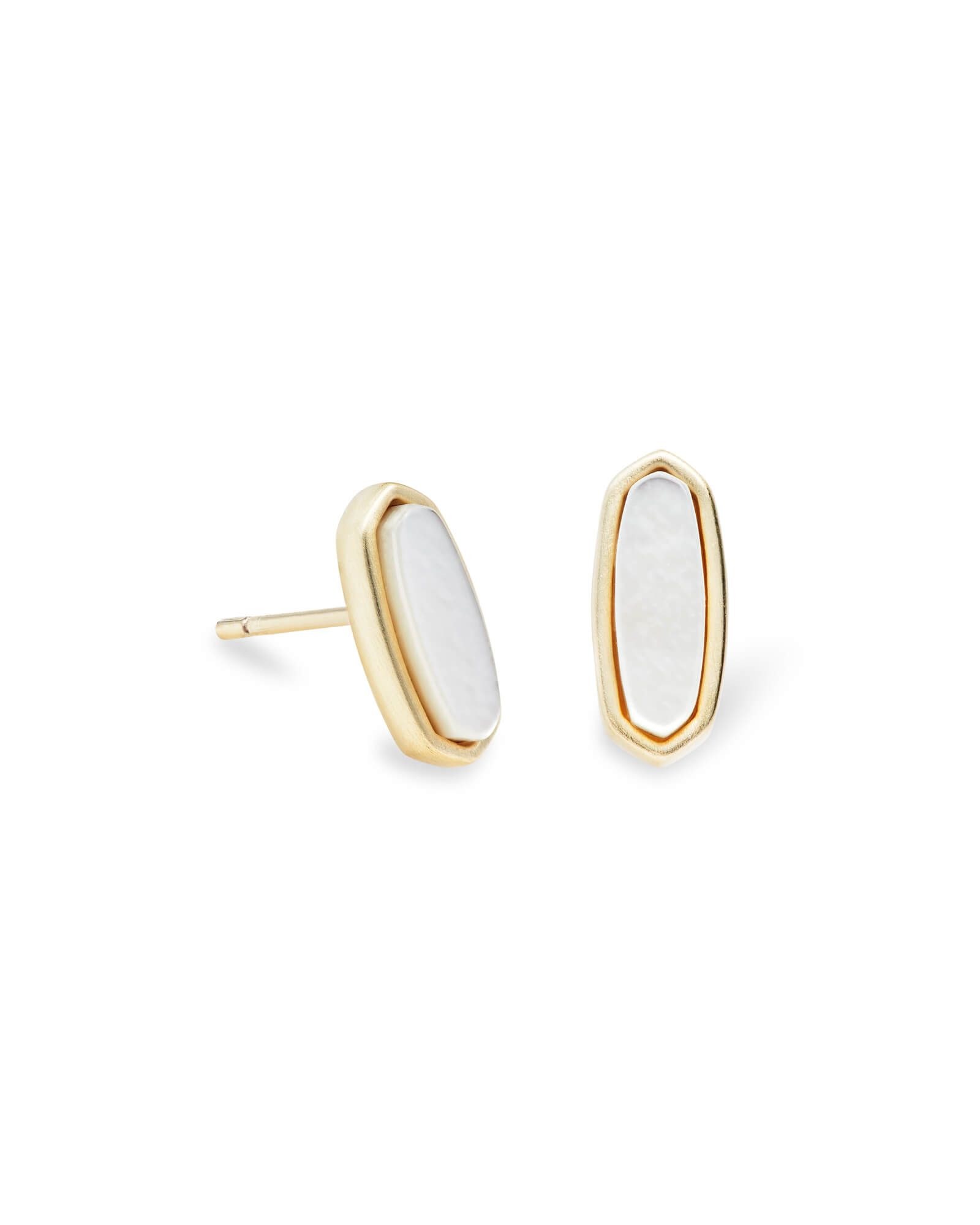 Mae Gold Stud Earrings in Ivory Pearl | Kendra Scott