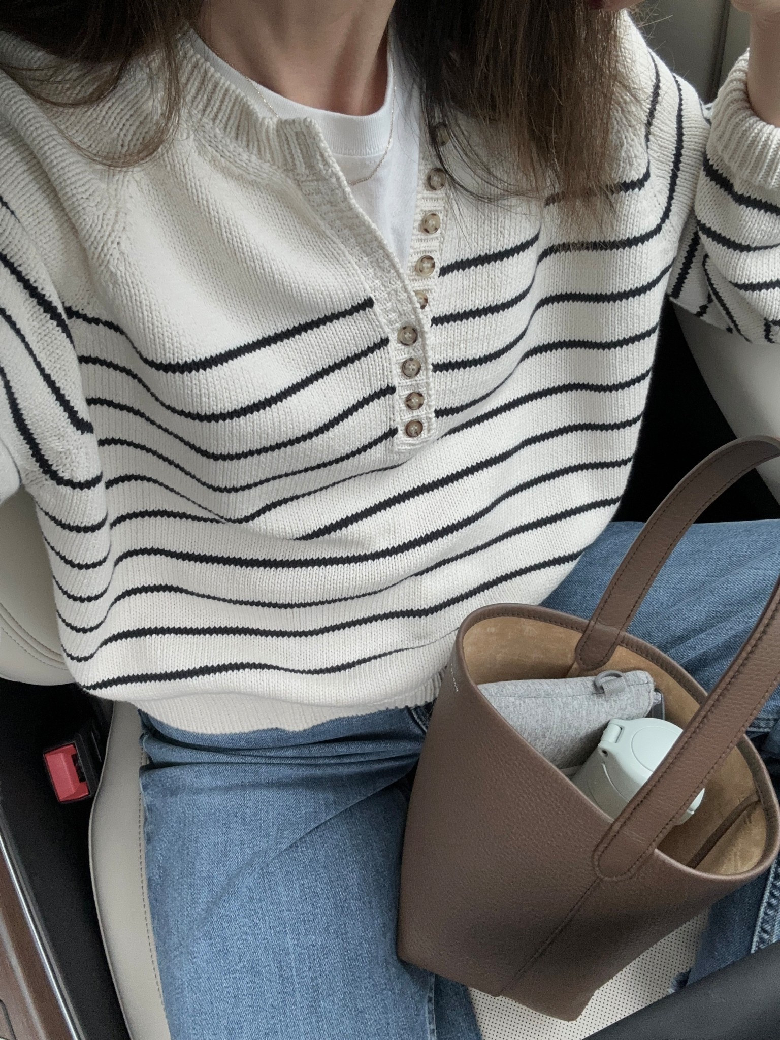 Wearing xs in sezane sweater. 
The row tote in small

#LTKcanada #LTKspring