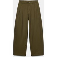Zara - Striped Barrel-Leg Pants - Khaki - Xl - Woman | Zara US
