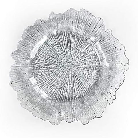 Alex Reef Clear Charger Plates Set of 6 Chargers for Dinner Plates Fashionable 13 Inch | Amazon (US)