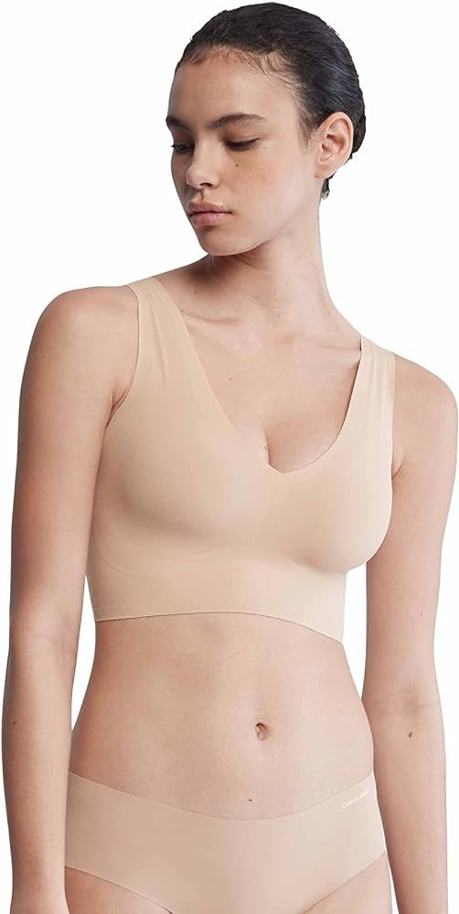 Calvin Klein Women's Invisibles Comfort Seamless Lightly Lined V Neck Bralette Bra | Amazon (US)