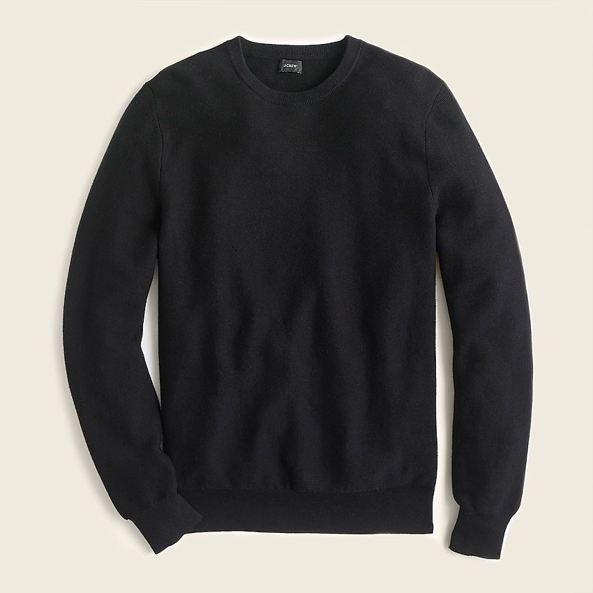 Cotton crewneck sweater in garter stitch | J.Crew US