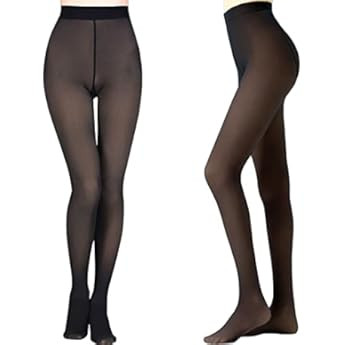 Women's Winter Tights Fleece Lined Pantyhose Opaque Warm Leggings Thicken Fake Translucent Tights El | Amazon (CA)