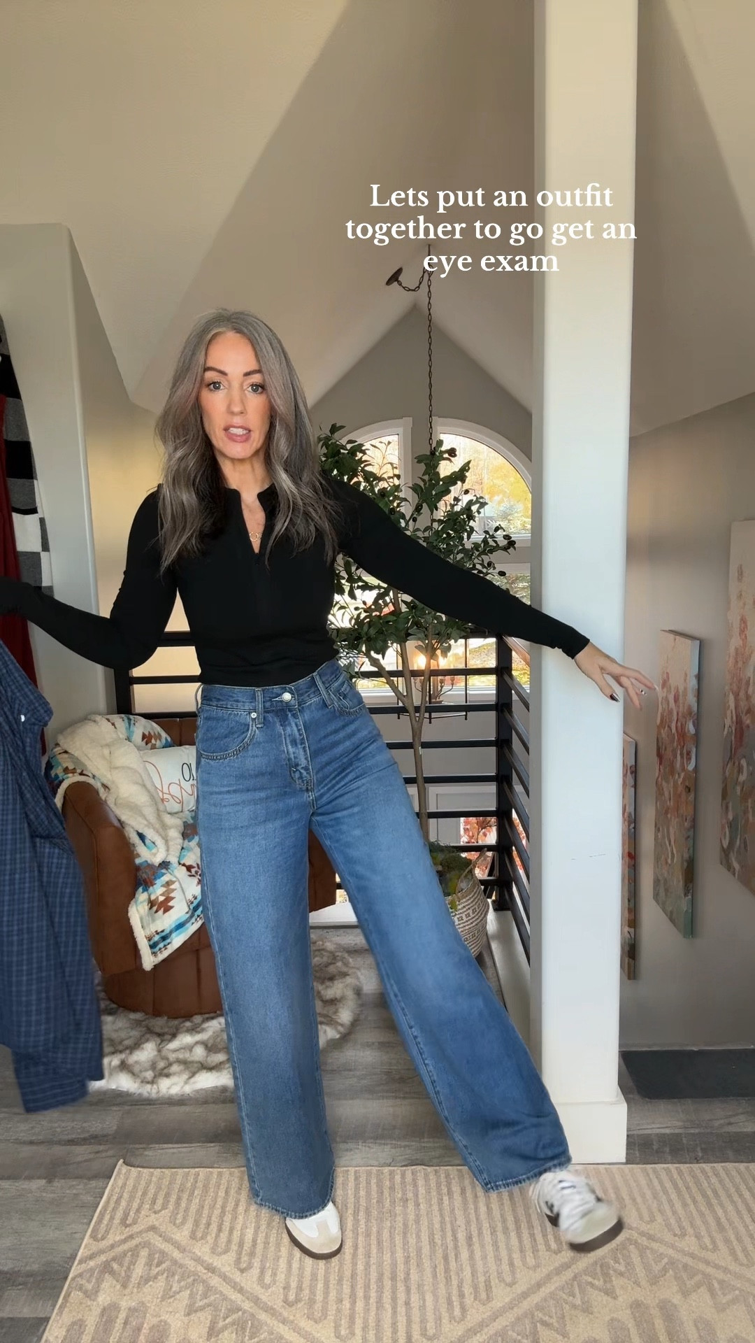 Eye Dr. appointment outfit! Jeans have the adjustable snap waist to prevent gapping. I’m wearing a size 28. Top is a M. Flannel is size L.

#LTKOver40 #LTKStyleTip #LTKSeasonal