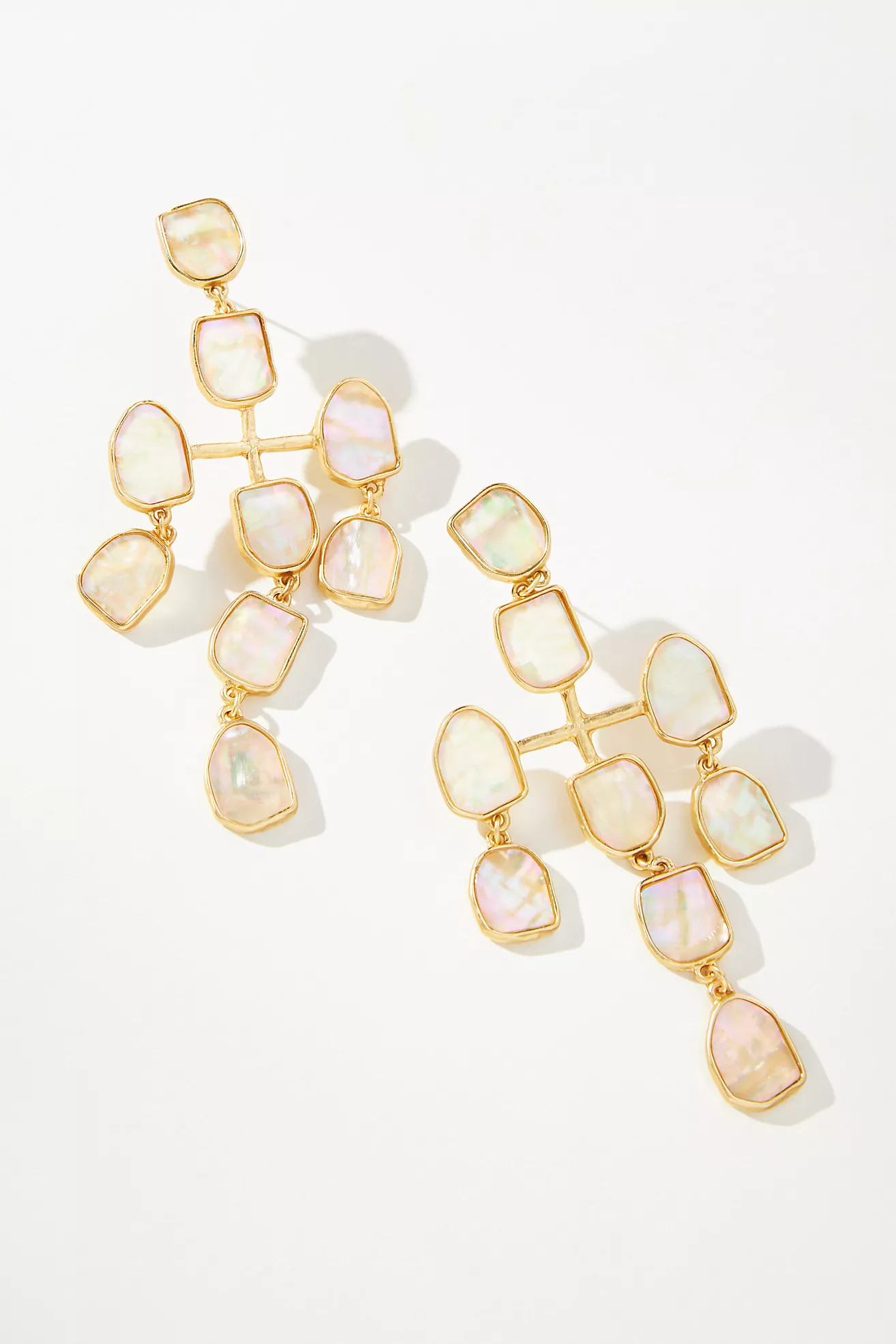 Mother-of-Pearl Cross Drop Earrings | Anthropologie (US)