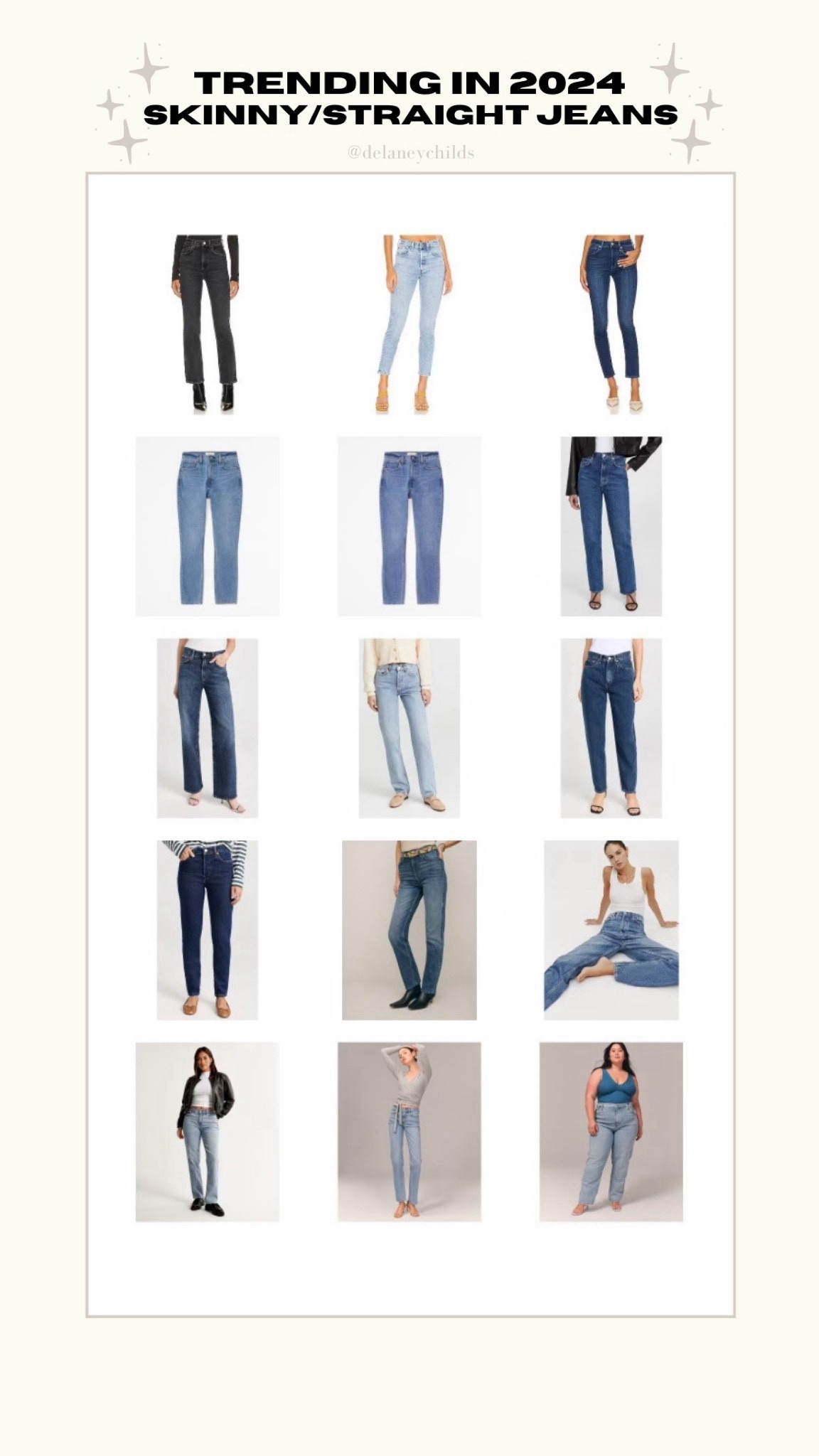 trending in 2024: skinny / straight jeanss

check out styling tips in my 2024 trend predictions YouTube video 👖

#LTKstyletip #LTKfindsunder100 #LTKfindsunder50