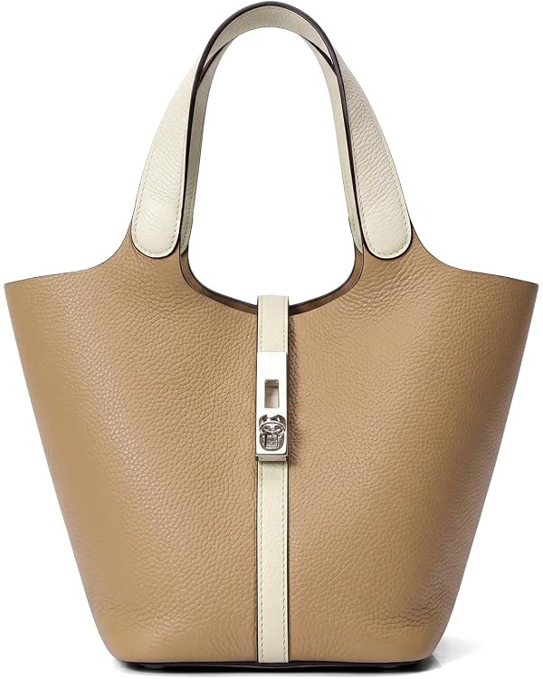 Tote Bag for Women Vegan Leather Bucket Purse for Women Top Handle Handbag Shoulder Bag with Deta... | Amazon (US)