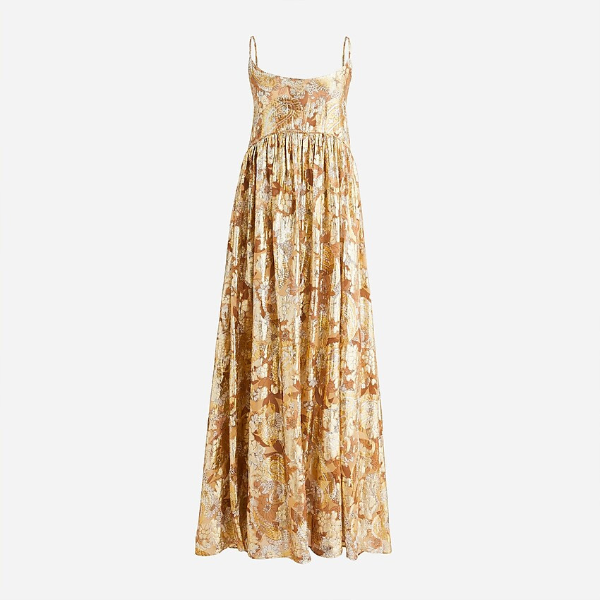 Collection scoopneck dress in Lurex® chiffon | J. Crew US