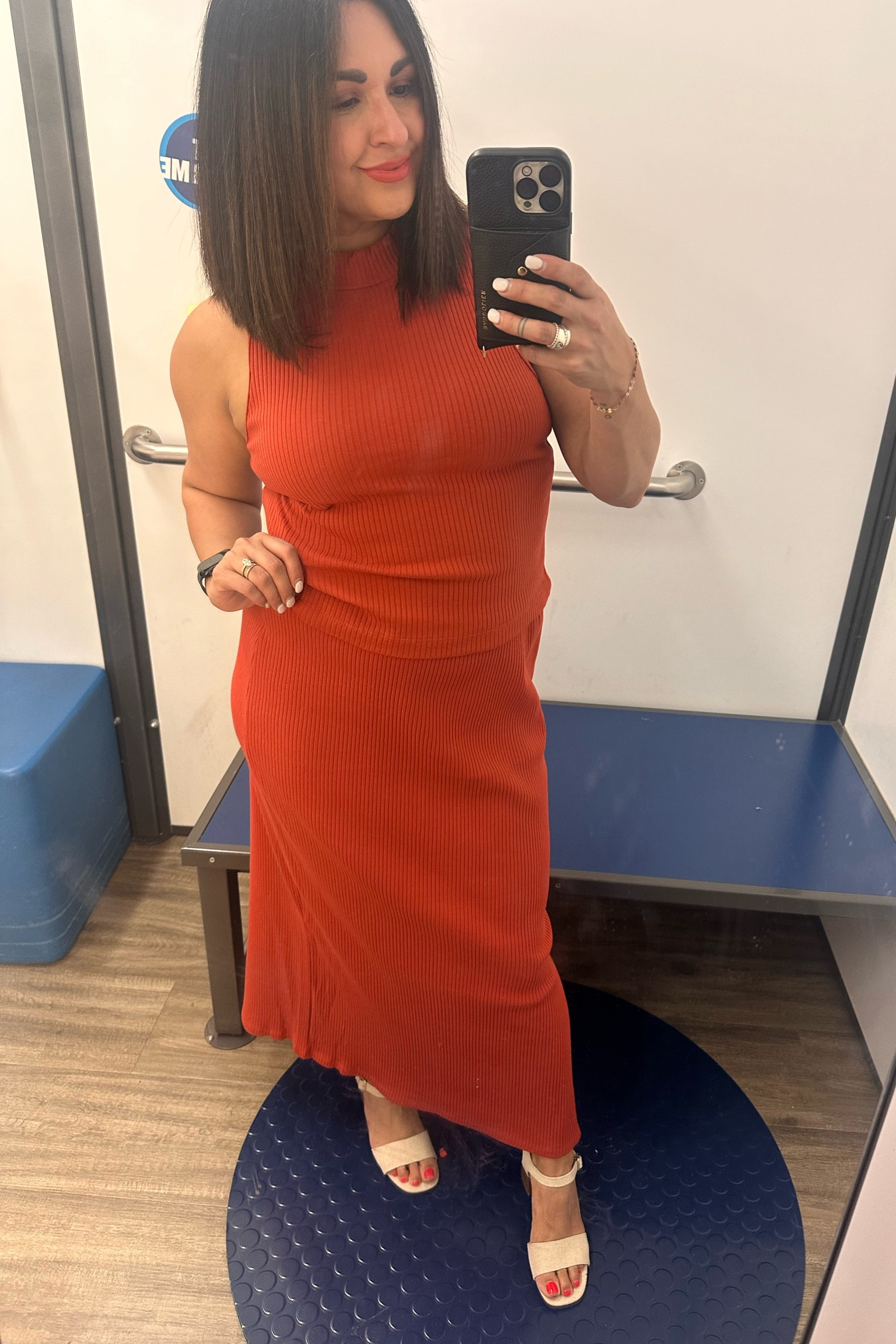 I loveeeeeee this outfit. This high waisted rib knit skirt and matching top is so fun. It doesn’t need much to look perfect for any occasion. So we wear it everywhere 😍

#LTKstyletip #LTKfindsunder100 #LTKworkwear