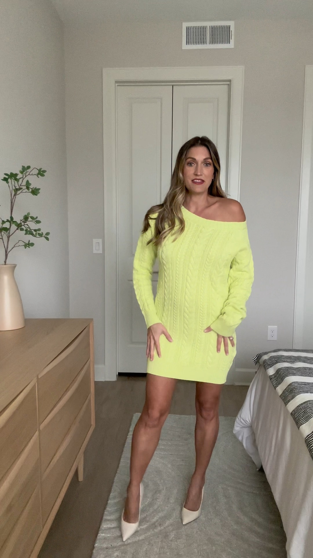 Lime green/yellow sweater dress - wearing size XS

#LTKstyletip #LTKsalealert #LTKunder50