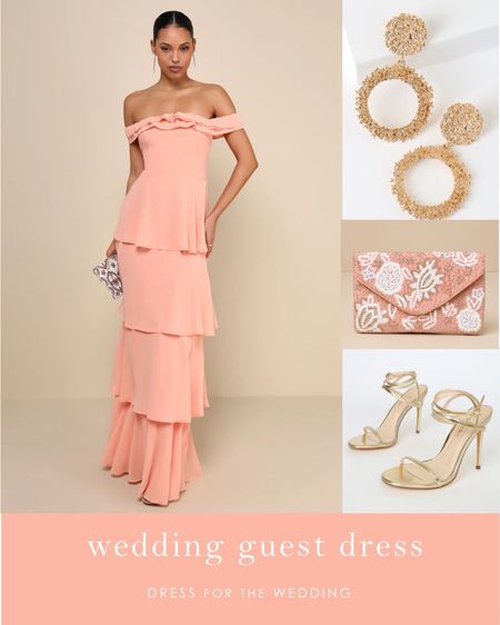 Gorgeous coral dress for a wedding guest. Affordable wedding guest dresses, Lulus dresses, summer black tie wedding, summer formal wedding. 

#LTKSeasonal #LTKWedding #LTKFindsUnder100