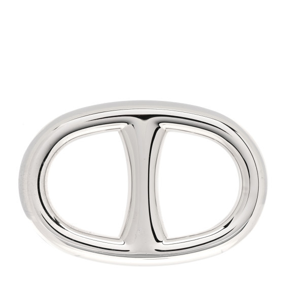 HERMES Palladium Chaine D'Ancre Scarf Ring | FASHIONPHILE (US)