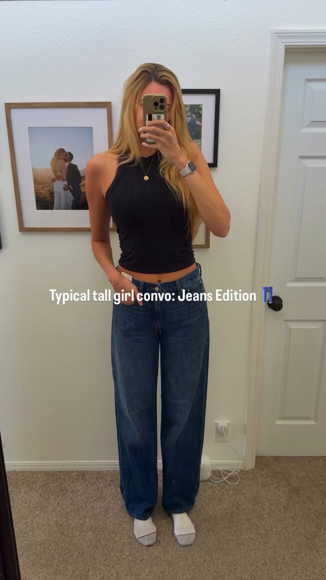 Jeans size (first pair): 28 Tall

Currently on sale for 40% with code “SHOPFALL”!

They are SO comfortable and love the baggier fit! Just remember to cut the strings that hold up the cuff to make them longer :)

#LTKTall #LTKSaleAlert
