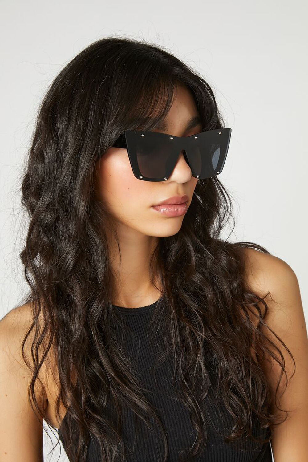 Rhinestone Car-Eye Sunglasses | Forever 21 (US)