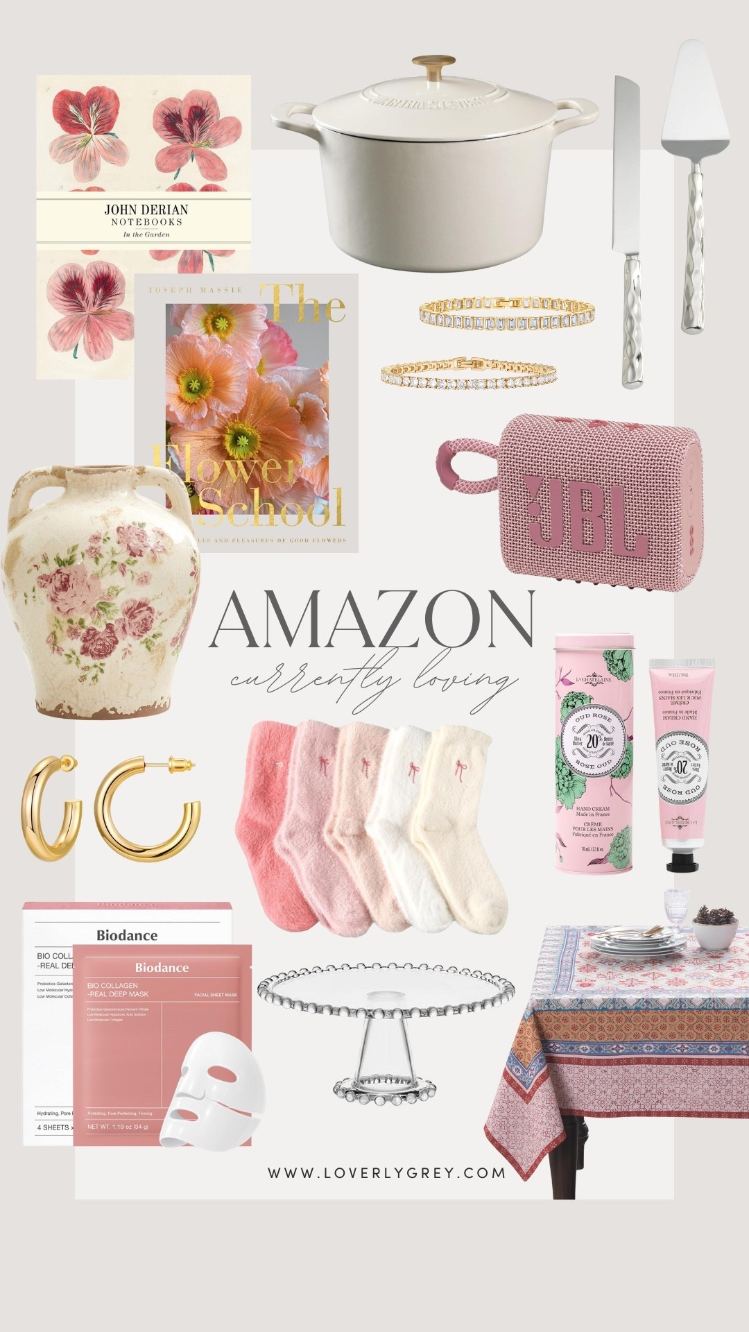 Amazon items I’m currently loving! Trending items like the biodance face mask, JBL speaker, and coffee table books! I am also loving the gold jewelry, glass cake stand, and patterned table cloth. 

#LTKmomlife #LTKSeasonal #LTKFindsUnder100