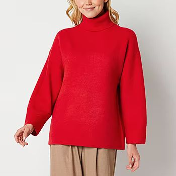 Worthington Womens Turtleneck Long Sleeve Pullover Sweater | JCPenney
