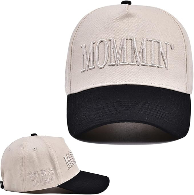 Mommin Trucker Hat for Women Embroidered Mom Baseball Cap Adjustable Canvas Vintage Hat for Casua... | Amazon (US)
