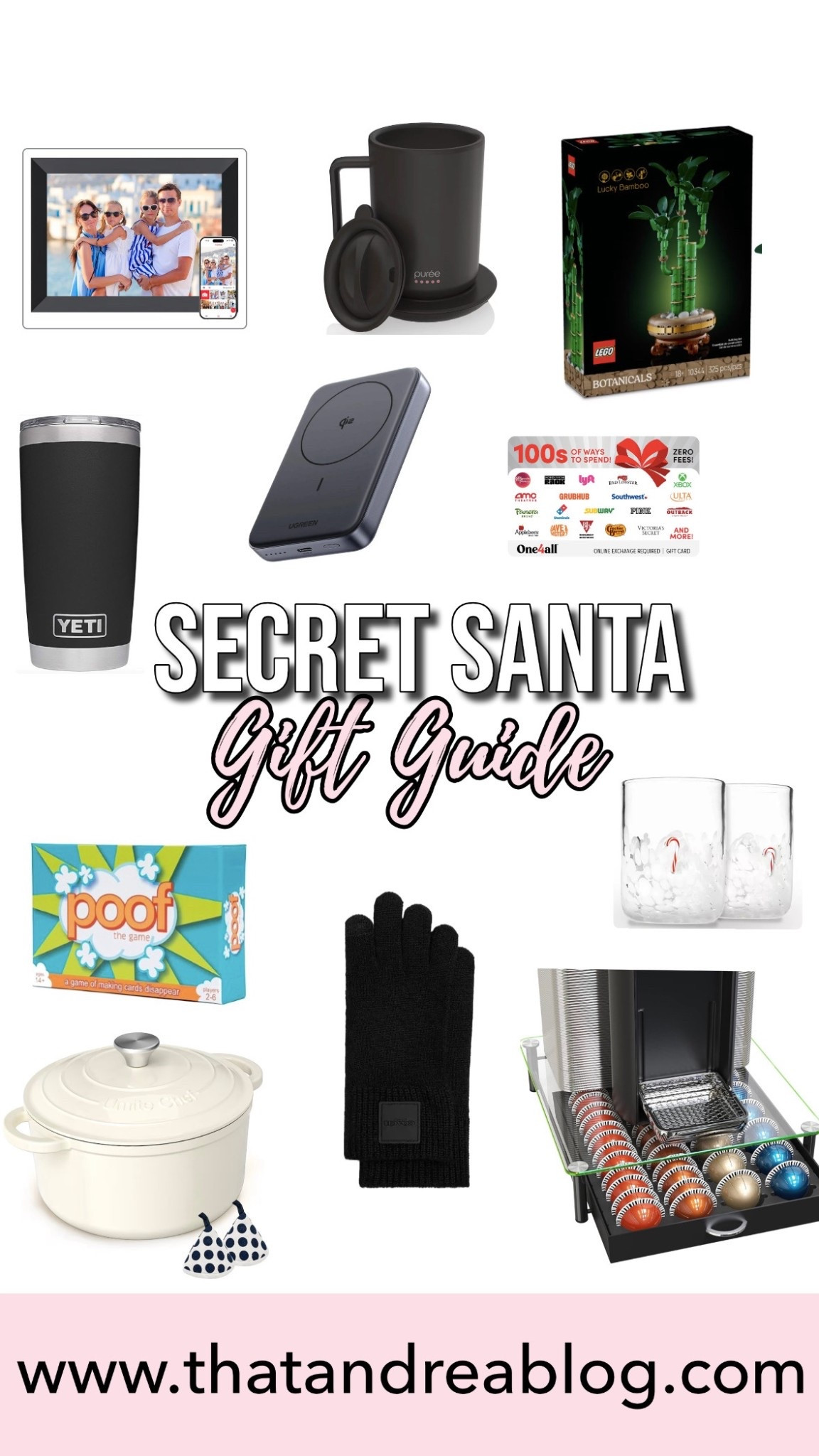 Secret Santa 
Secret Santa gifts 
Coworker gifts 
Gifts for coworkers 
Gifts for all 
Gifts under 50 

#LTKfoodie #LTKGiftGuide #LTKHome