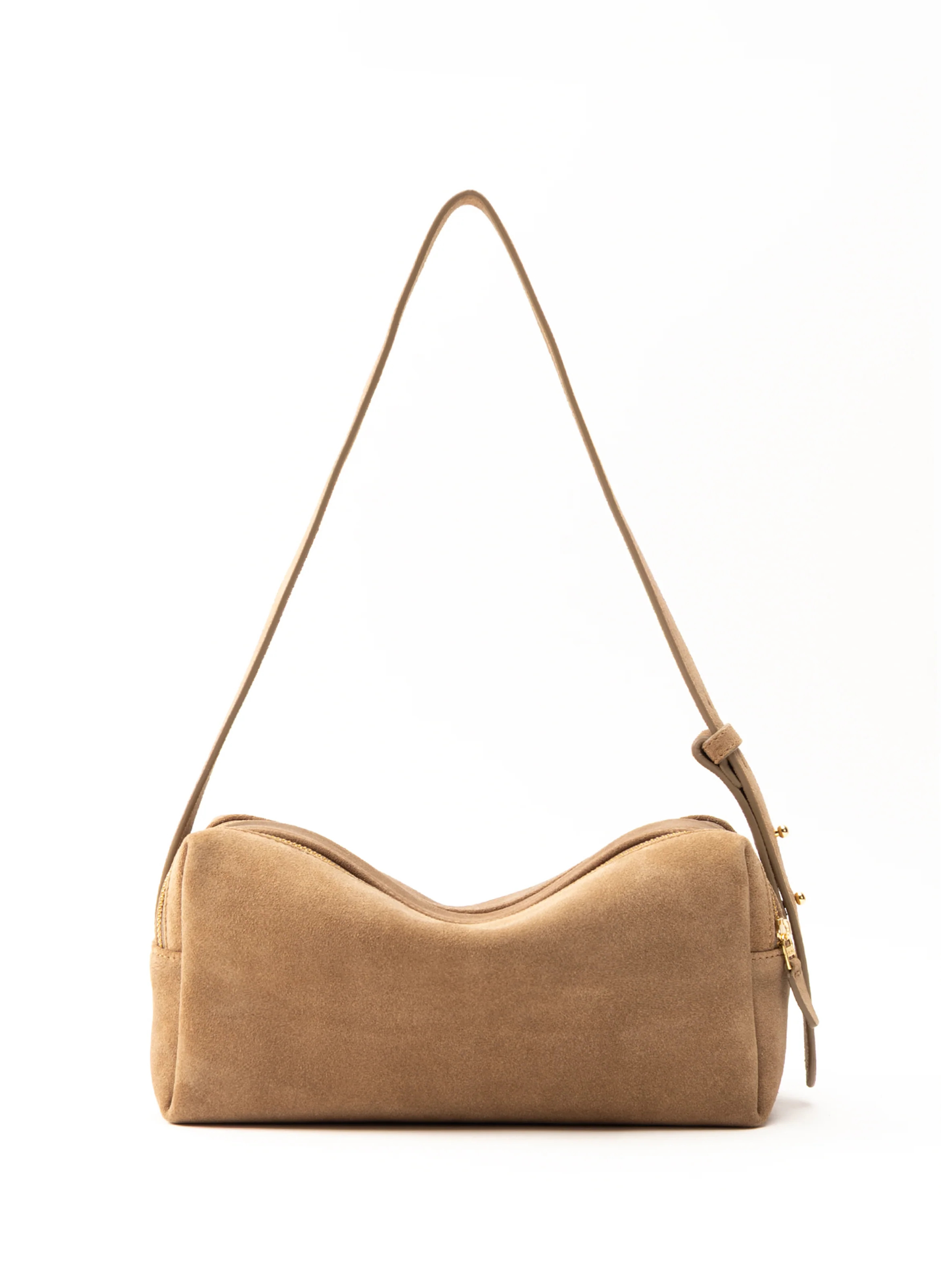 Trousse Suede Tan - Suede Handbags for Women - Elleme | Elleme