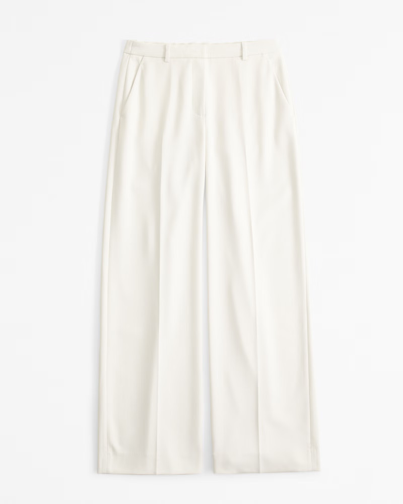 Low Rise Tailored Wide Leg Pant | Abercrombie & Fitch (US)
