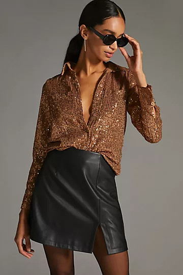 By Anthropologie Sequin Buttondown | Anthropologie (US)