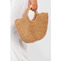 Circle Handle Straw Bag - Large | Debenhams UK