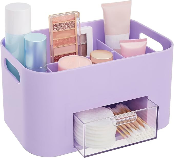 STORi Bliss Lilac Purple Makeup Organizer for Countertop, Divided Bathroom Organizer & Storage Dr... | Amazon (US)