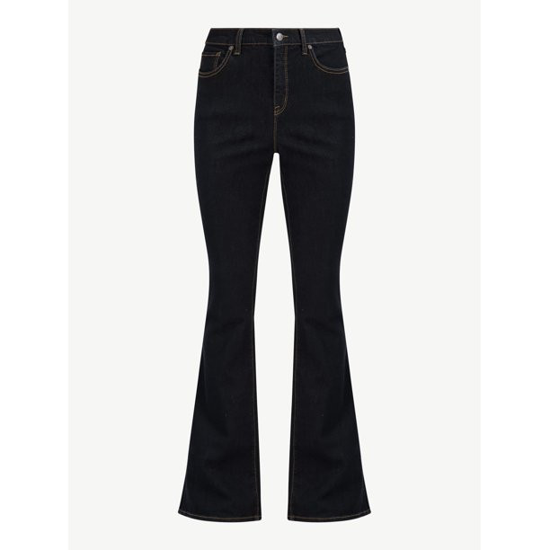 Scoop Women's Bootcut High-Rise Flare Split Hem Jeans | Walmart (US)