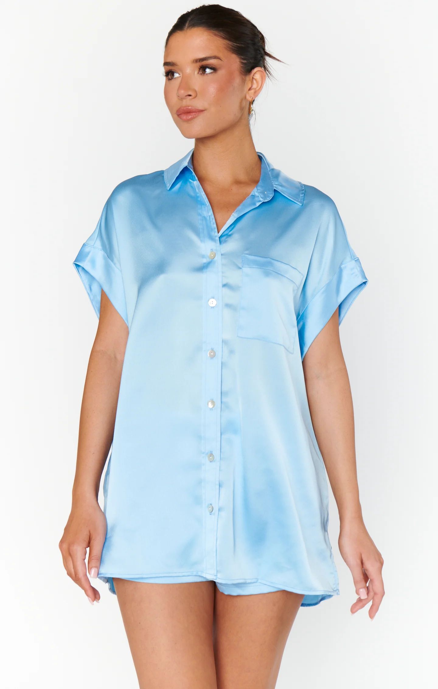 Baby Blue Luxe Satin | Show Me Your Mumu