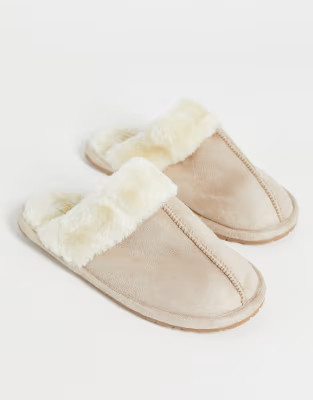 Truffle Collection classic mule slippers in cream | ASOS (Global)