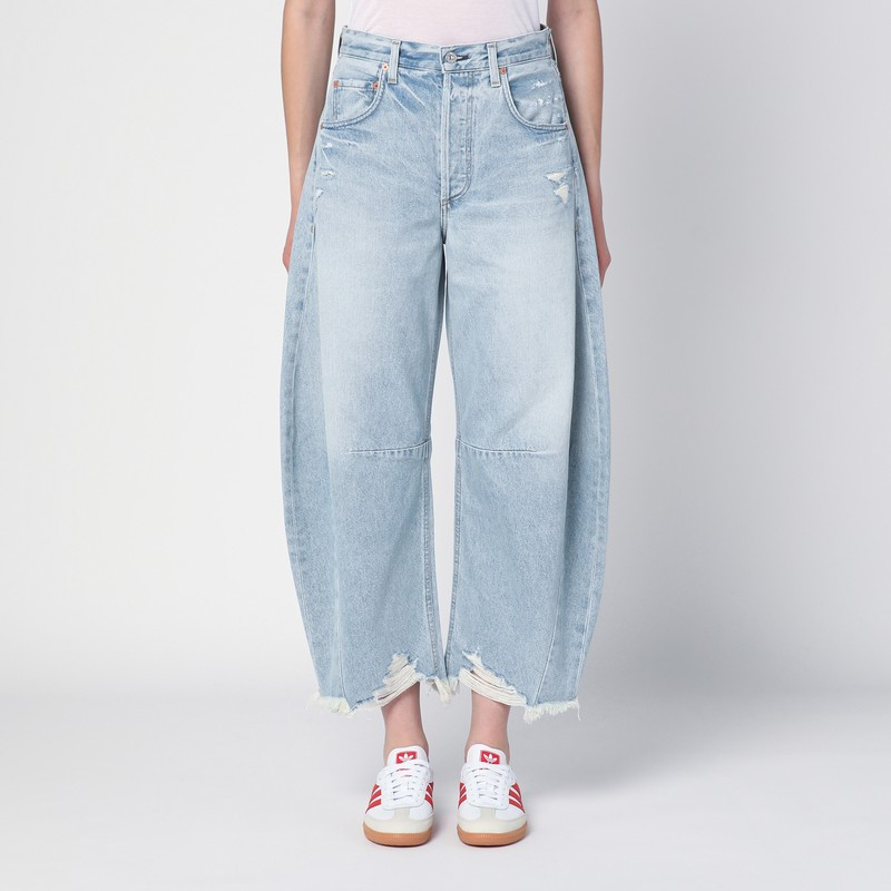 Light blue Horseshoe wide denim jeans | The Double F