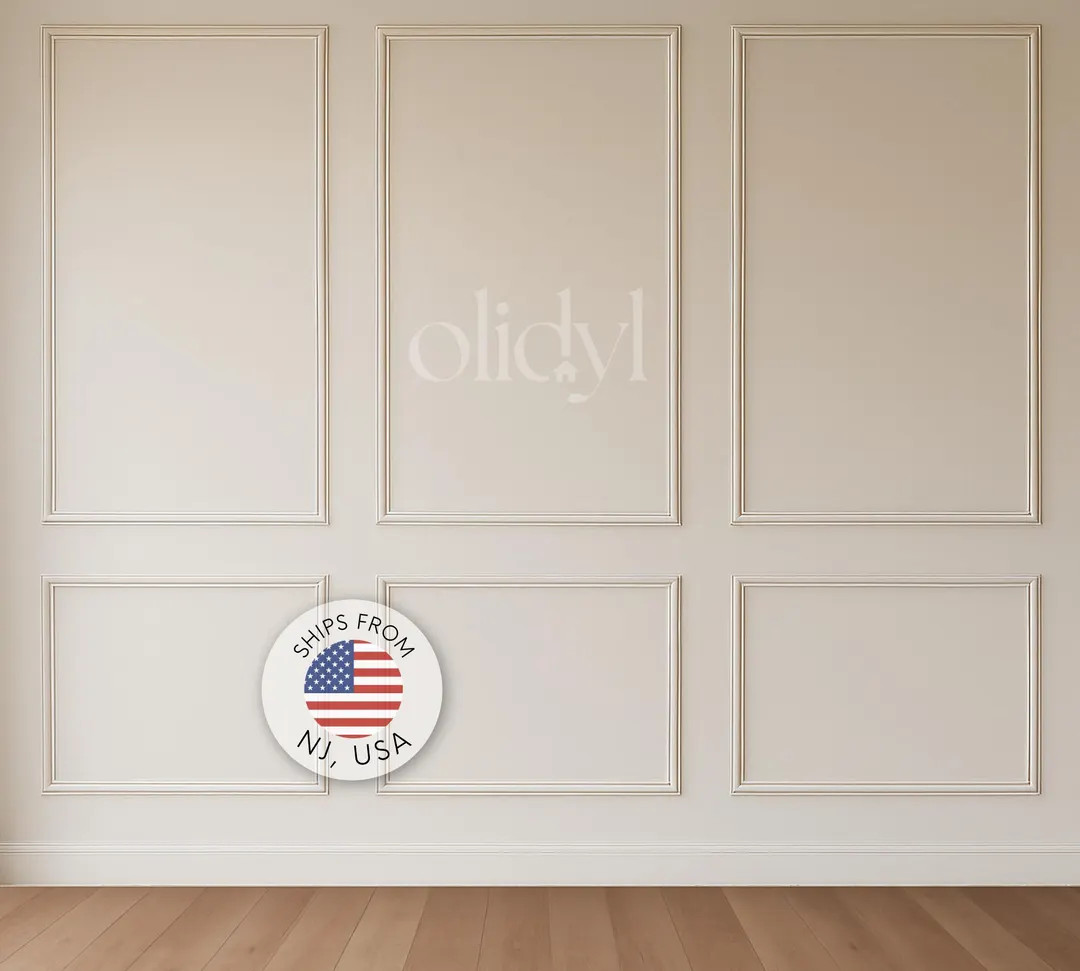 Peel and Stick 3-Panel Wall Molding Kit: DIY Wainscoting Panels | Etsy (US)