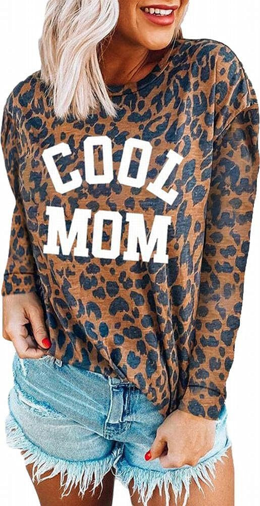 Womens Madre Leopard Print T-Shirts Short Sleeve Mama Shirts Cheetah Mom Graphic Tees Tops | Amazon (US)