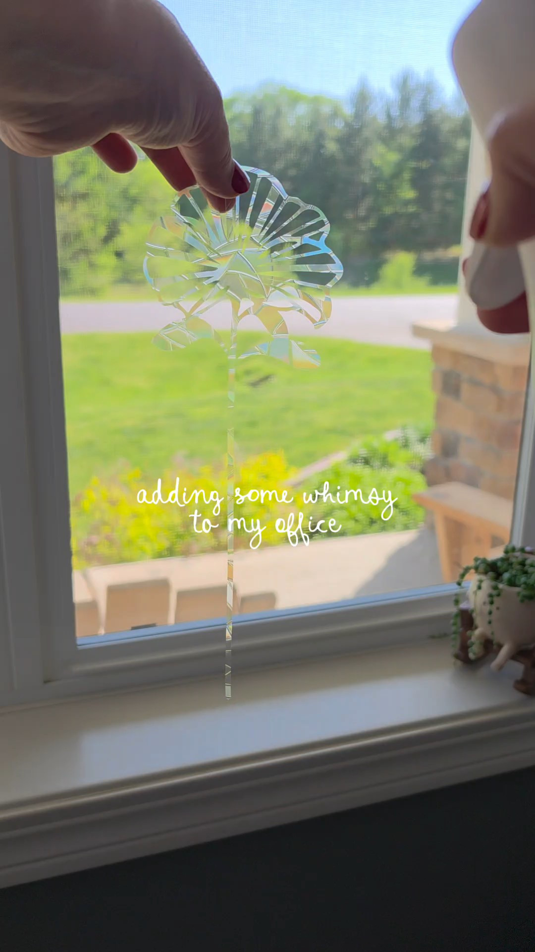 These go on with just water and make rainbow reflections! 

