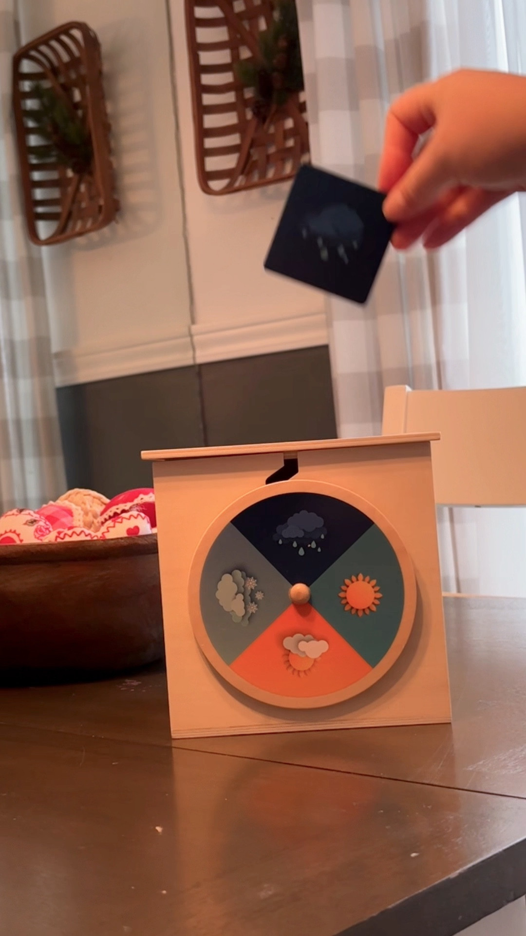 Wooden Montessori weather toy from solobo toys. 3D-printed products combine innovation, sustainability, and Montessori-inspired design to offer open-ended play experiences that grow with children and support their unique journeys. Perfect for snowy and rainy days when you’re stuck inside #solobotoyspartner #ad #sponsored #ltk 

#LTKFamily #LTKBaby #LTKKids