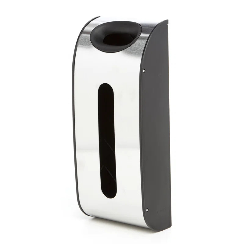 Simplehuman Wall Mount Grocery Bag Dispenser, Brushed Stainless Steel | Wayfair North America