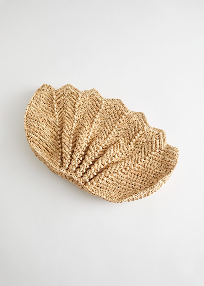 Crochet Straw Lotus Clutch | & Other Stories (EU + UK)