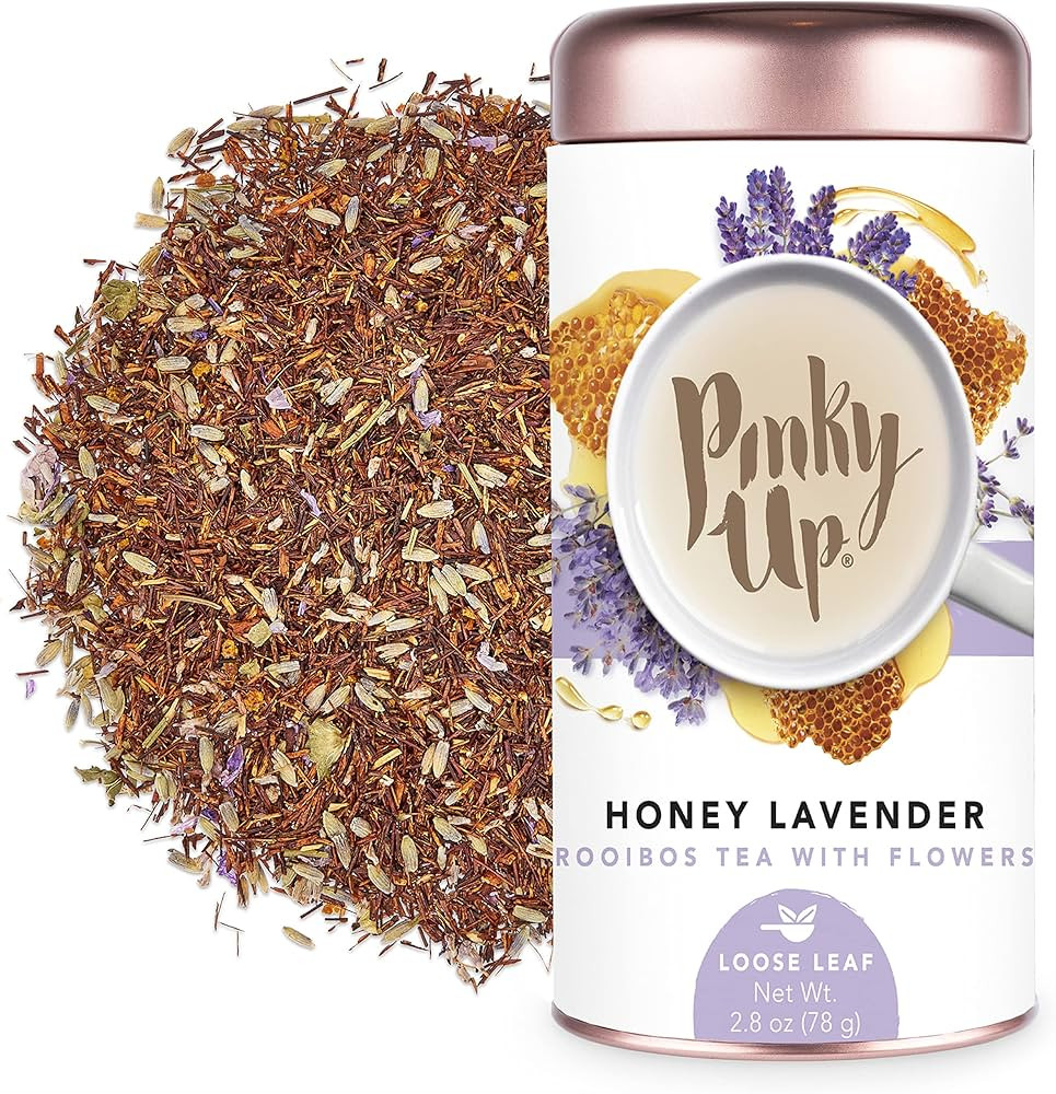 Pinky Up Honey Lavender Loose Leaf Tea, Rooibos Tea, Caffeine Free, 4 Ounce Tin, 25 Servings | Amazon (US)