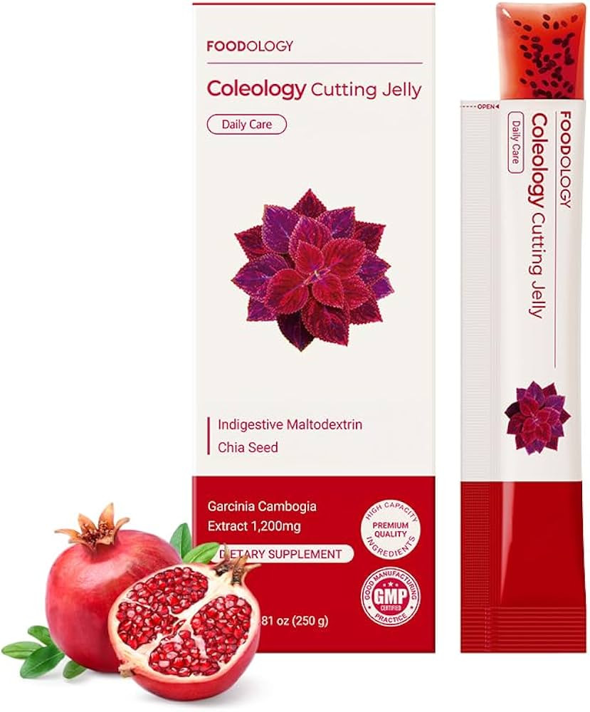 FOODOLOGY Coleology Cutting Stick Jelly, Pomegranate – Appetite Suppressant, Support Weight Man... | Amazon (US)