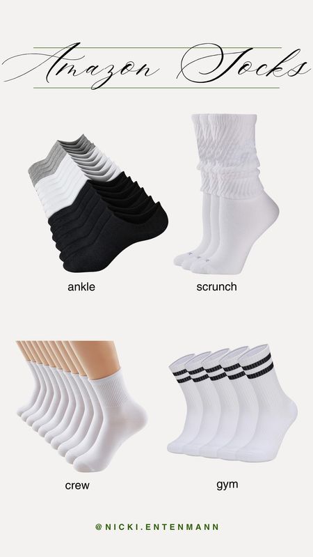 I got a few questions about my favorite amazon socks, these are the ones I love! 

Amazon fashion, Amazon finds, socks, crew socks 

#LTKStyleTip #LTKFindsUnder100 #LTKFindsUnder50
