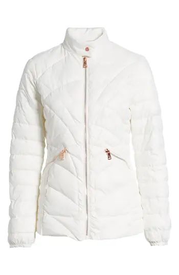 Women's Bernardo Water-Resistant Thermoplume Insulated Jacket, Size X-Small - White | Nordstrom