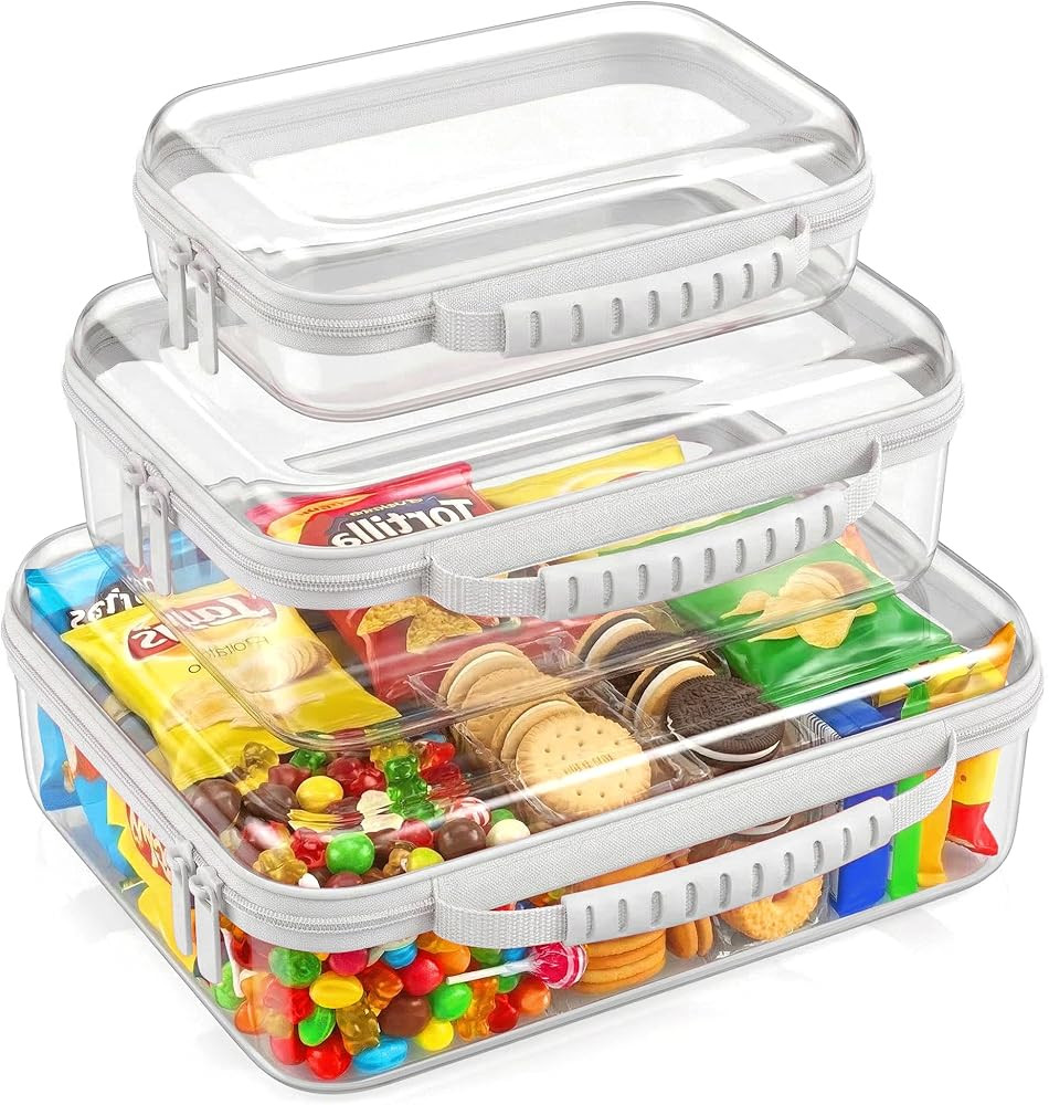 Clear Hard Shell Zipper Case,Makeup Bag,Iridescent Toiletry Bag,2pcs Large Capacity Water-resista... | Amazon (US)