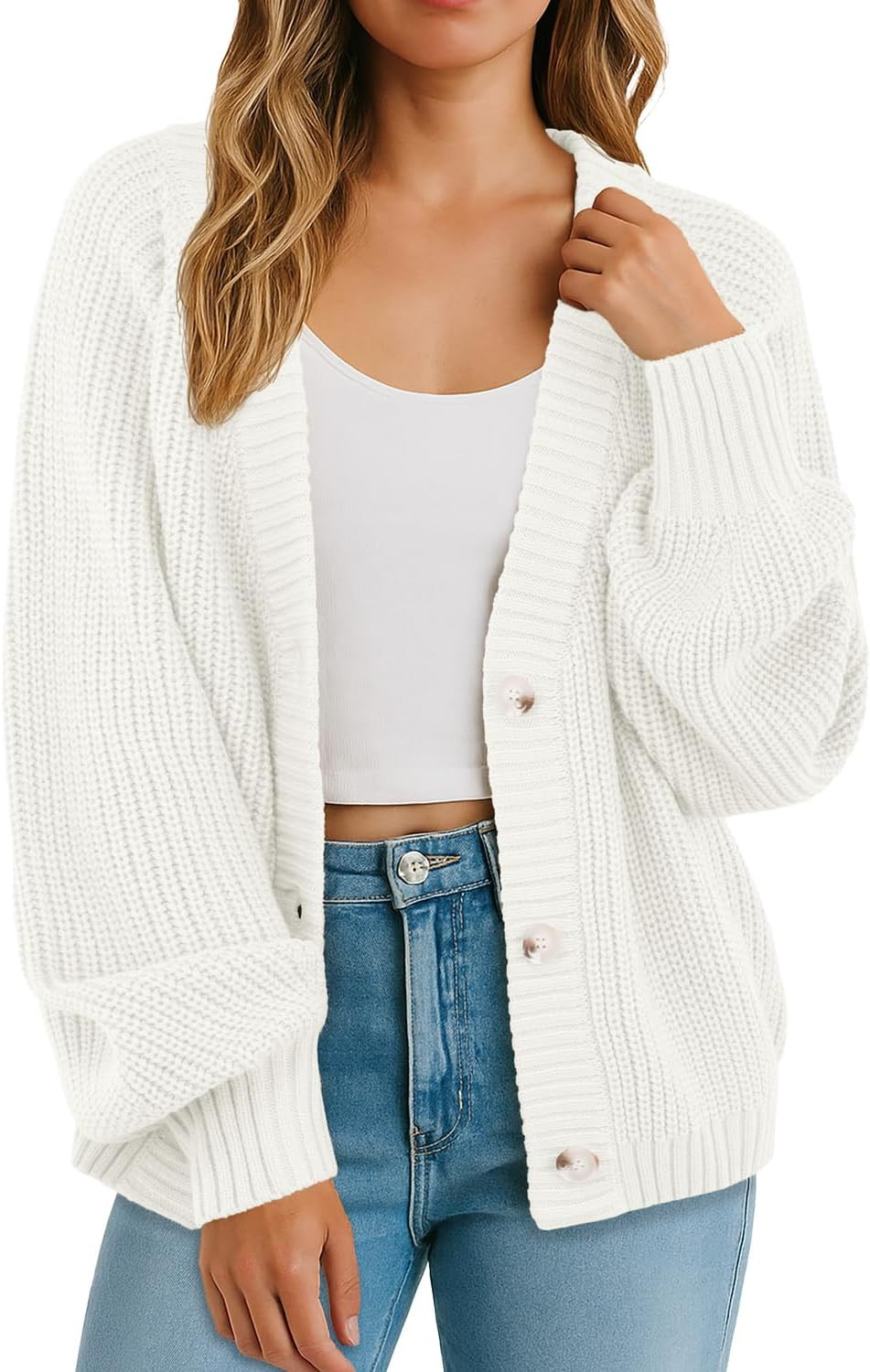 GRECERELLE Women's 2026 Fall Chunky Knit Cardigan Sweater | Amazon (US)