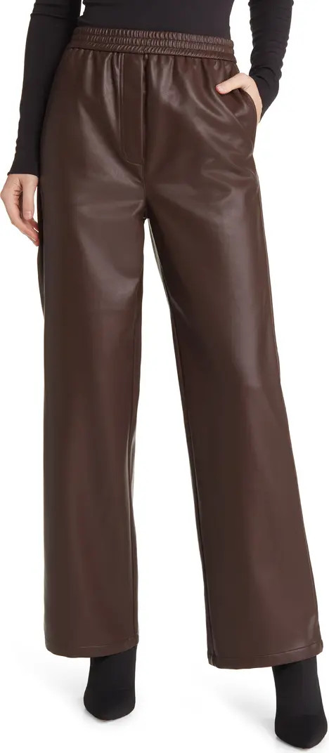 Faux Leather Wide Leg Pants | Nordstrom