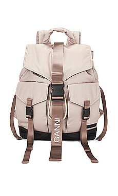 Ganni Recycled Tech Backpack in Oyster Gray from Revolve.com | Revolve Clothing (Global)